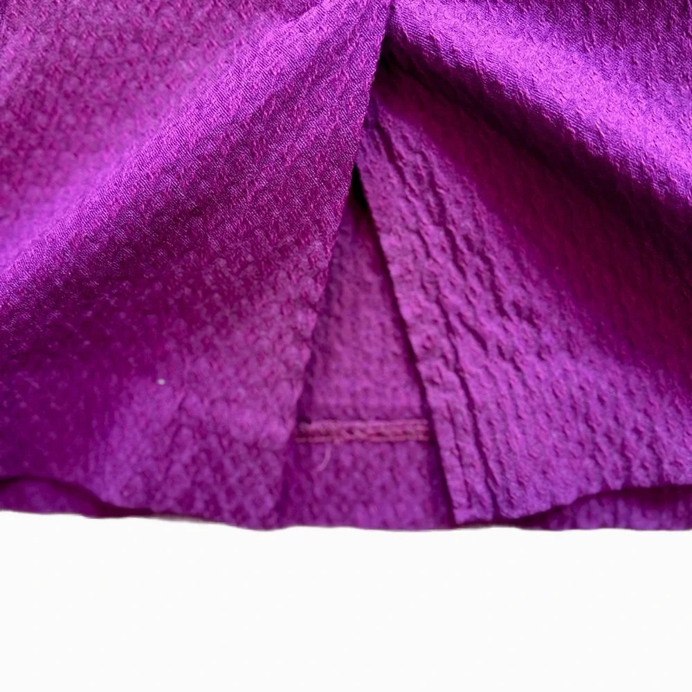 Margaret M Purple Ribbed Pencil Skirt for Work - Picture 3 of 5